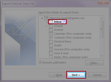 Choose Exporting Folder