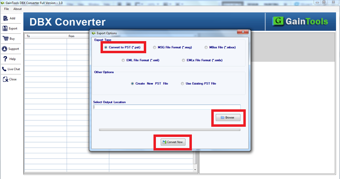 Export DBX to PST Guide
