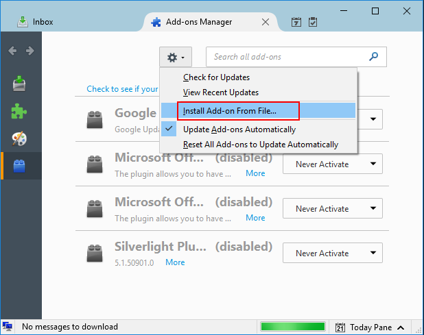 Export Thunderbird Folder
