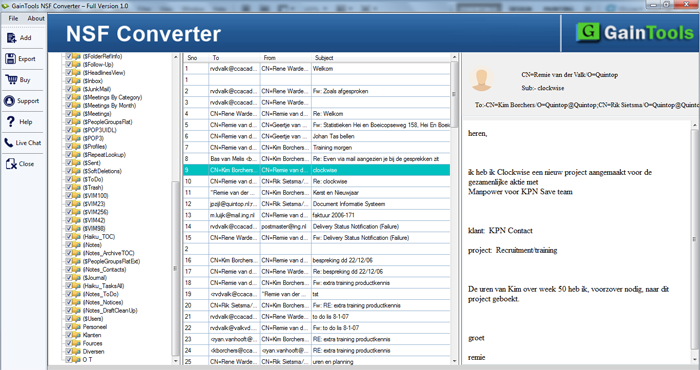 Previewed NSF files